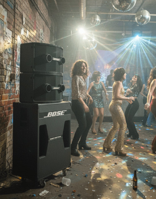 Een geluidsset uit de jaren 70 en 80? Ervaar het door de originele disco geluidsset huren bij 802 Huren.