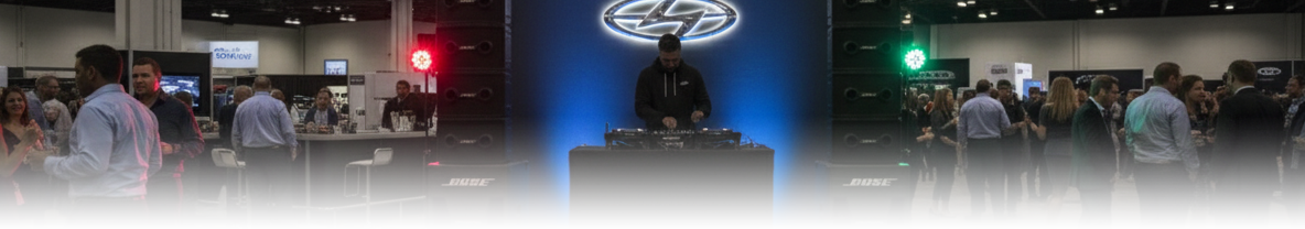 DJ evenement met professionele geluidsinstallatie